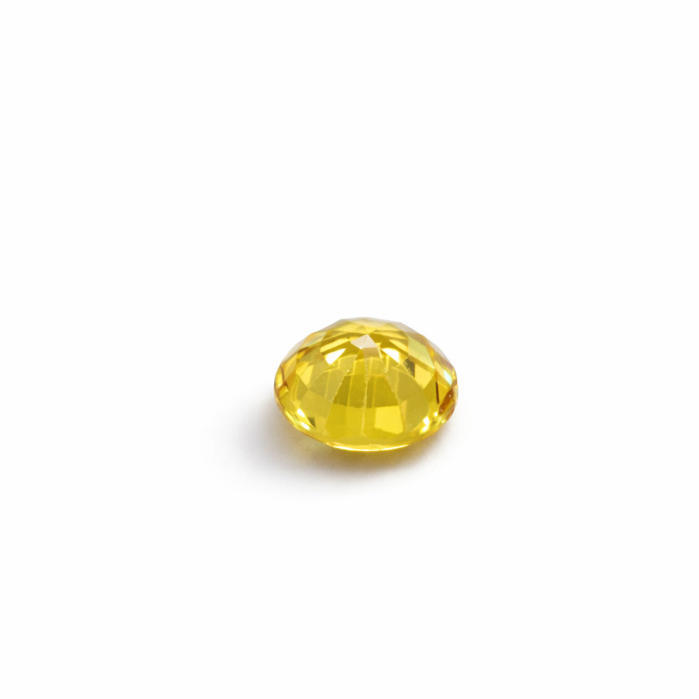 Vivid Orangish Yellow Sapphire – 1.04 Carat Natural | Round Mixed Cut | Heated Gem | Certified
