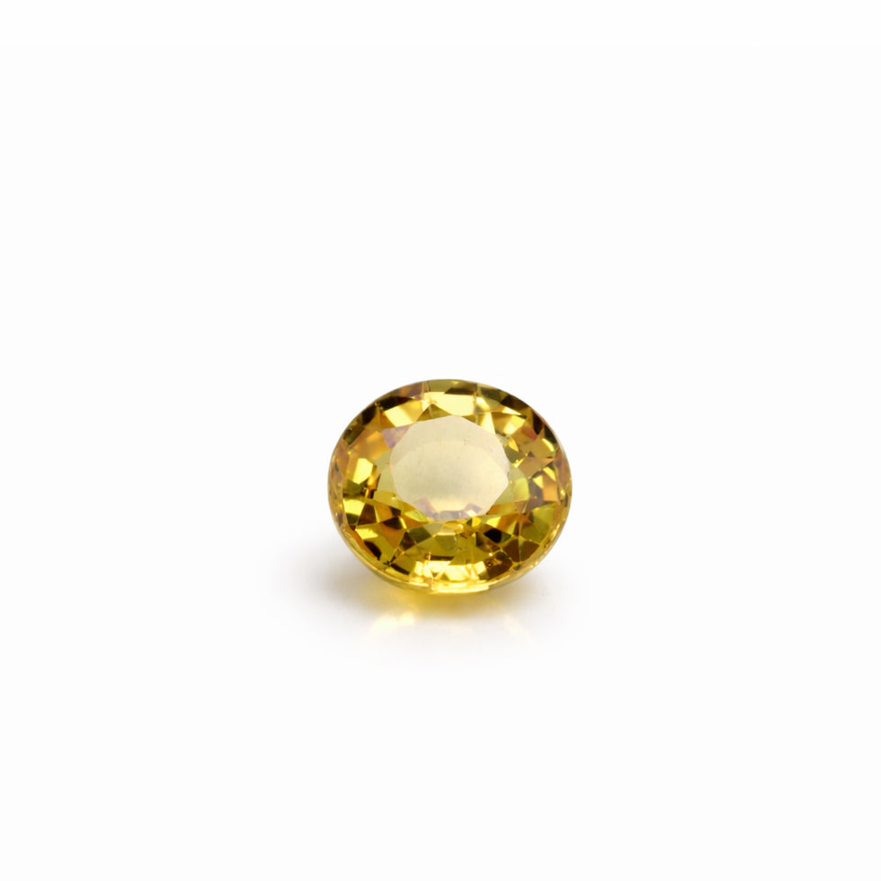 Vivid Orangish Yellow Sapphire – 1.04 Carat Natural | Round Mixed Cut | Heated Gem | Certified
