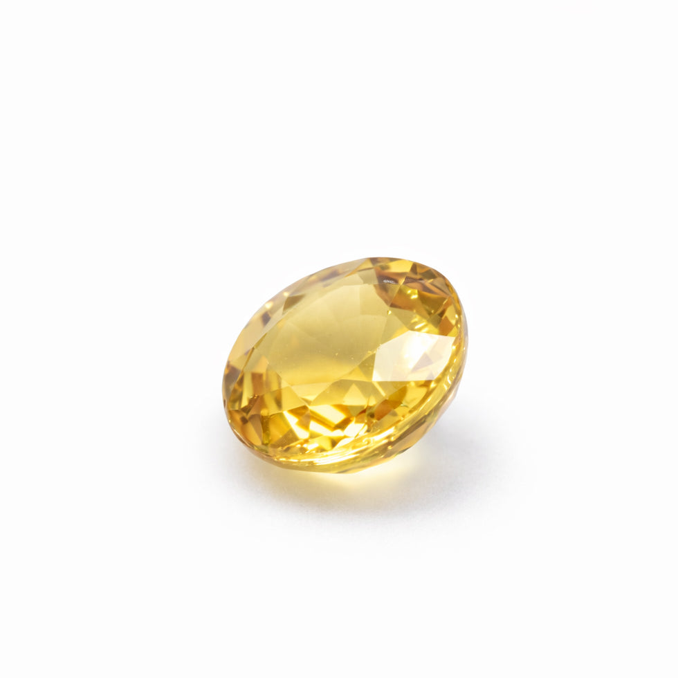 Vivid Orangish Yellow Sapphire – 1.04 Carat Natural | Round Mixed Cut | Heated Gem | Certified