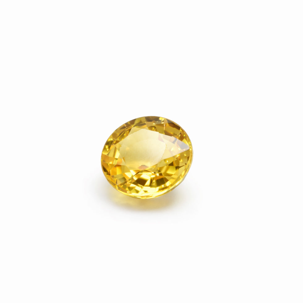 Vivid Orangish Yellow Sapphire – 1.04 Carat Natural | Round Mixed Cut | Heated Gem | Certified