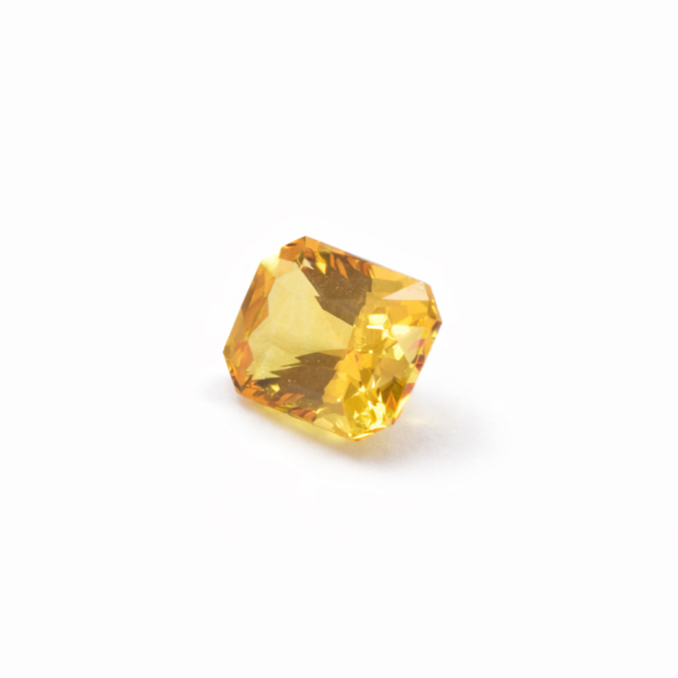 Natural Yellow Sapphire – Premium Radiant-Cut Golden Yellow Gemstone (1.04 ct)