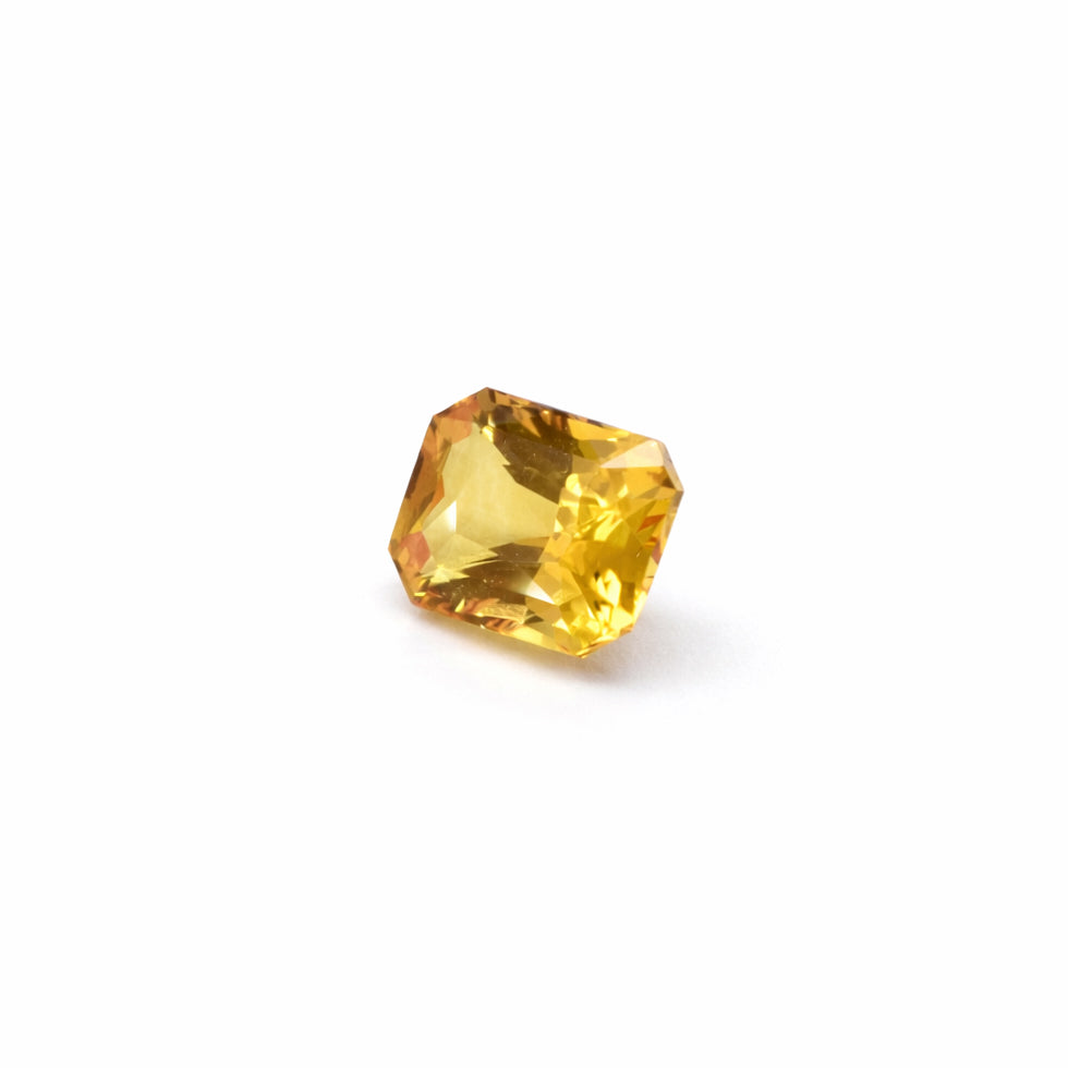 Natural Yellow Sapphire – Premium Radiant-Cut Golden Yellow Gemstone (1.04 ct)