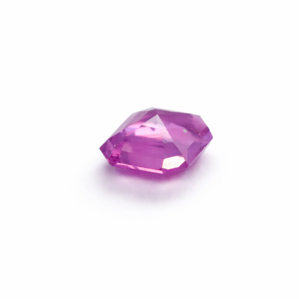 1.05 ct Natural Hot Pink Sapphire – Certified  | Rectangular Step Cut | Untreated Gemstone
