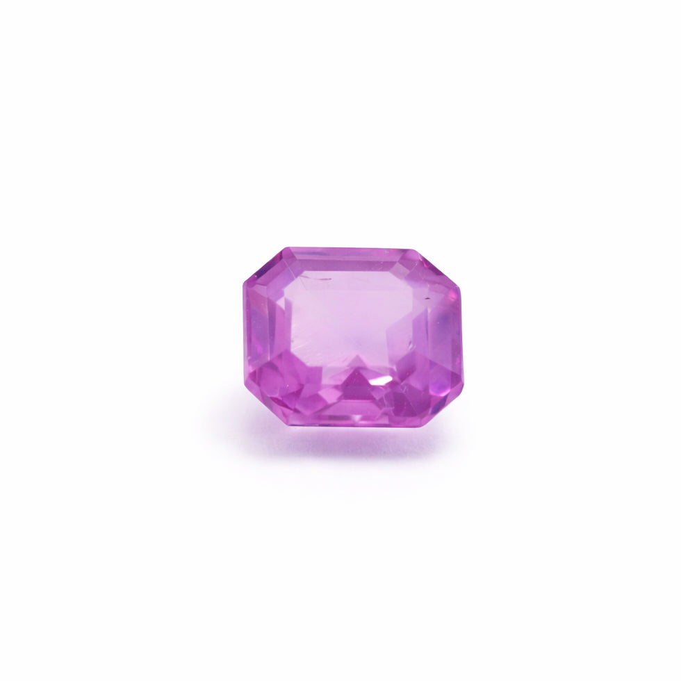 1.05 ct Natural Hot Pink Sapphire – Certified  | Rectangular Step Cut | Untreated Gemstone