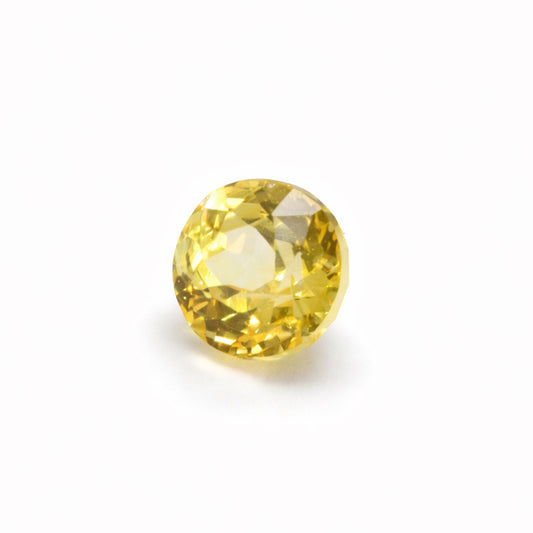 Natural Yellow Sapphire – 1.11 Carat Round Brilliant Cut | VVS Clarity | Heated Ceylon Sapphire | Certified