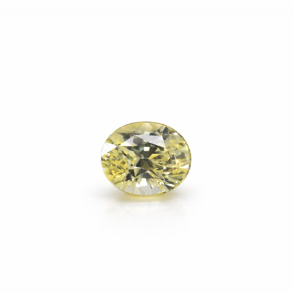 Natural Yellow Sapphire – Premium Unheated Oval Mixed-Cut Gemstone (1.32 ct)
