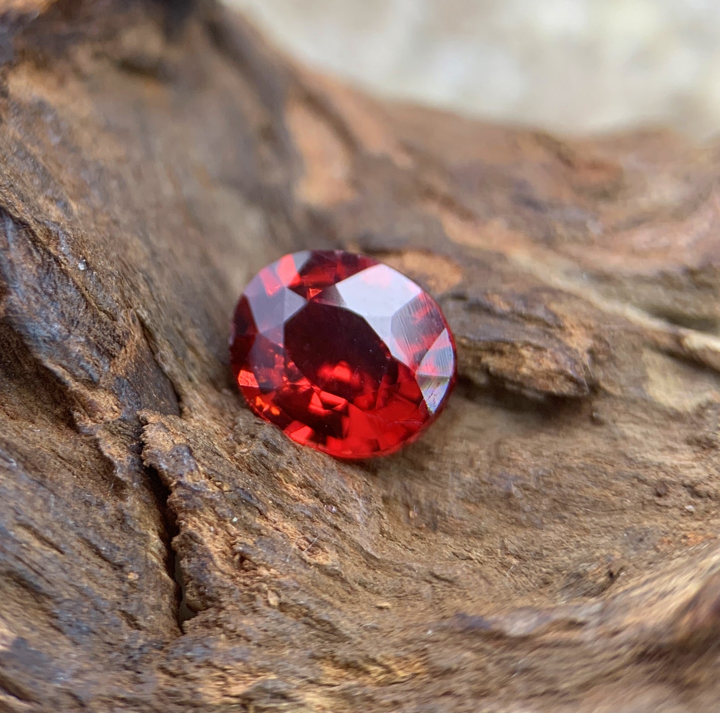 1.30ct Natural Almandine Garnet – Deep Red Oval Step Cut Gemstone from Sri Lanka