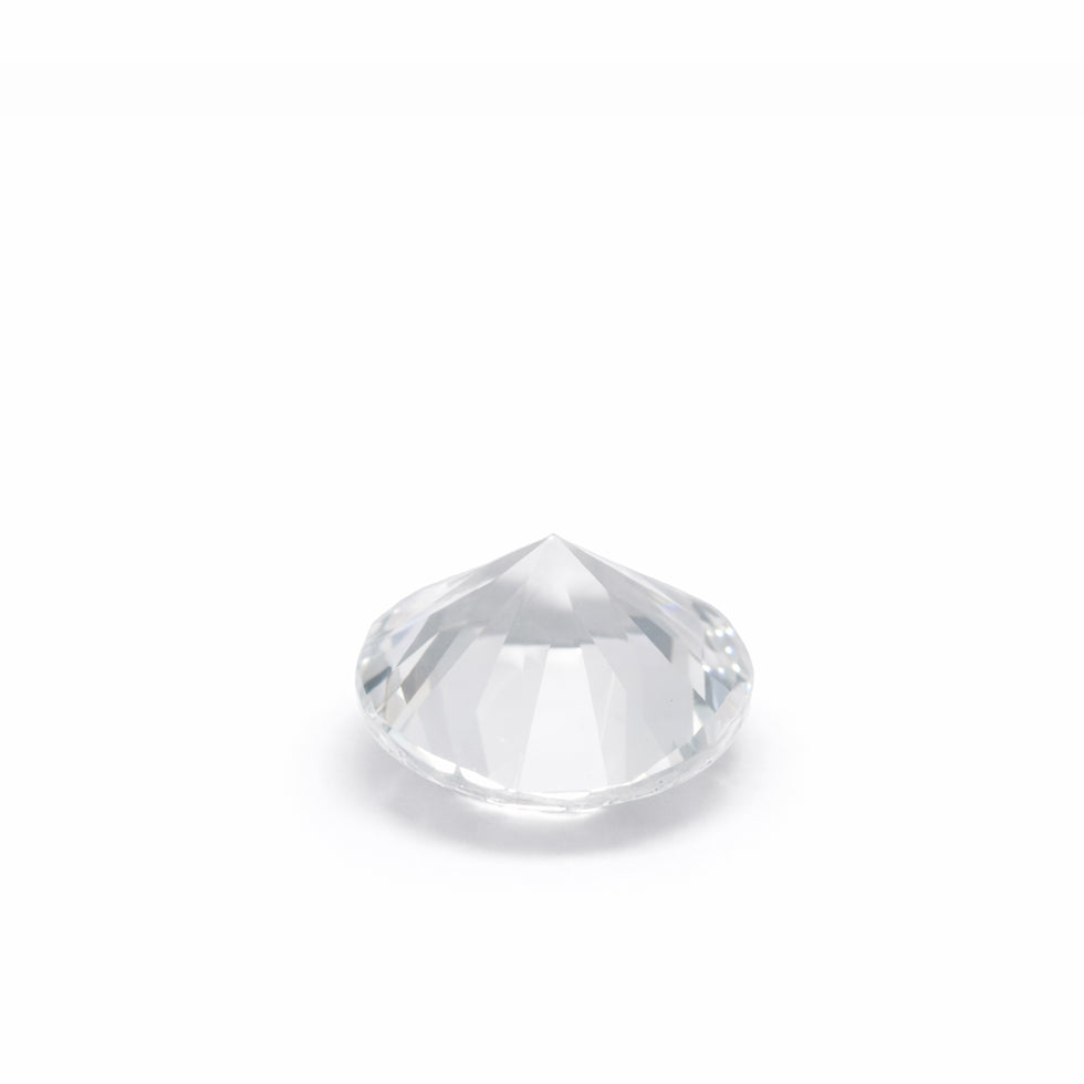1.45 Carat Natural White Topaz – Colorless Round Brilliant Cut Loose Gemstone from Sri Lanka