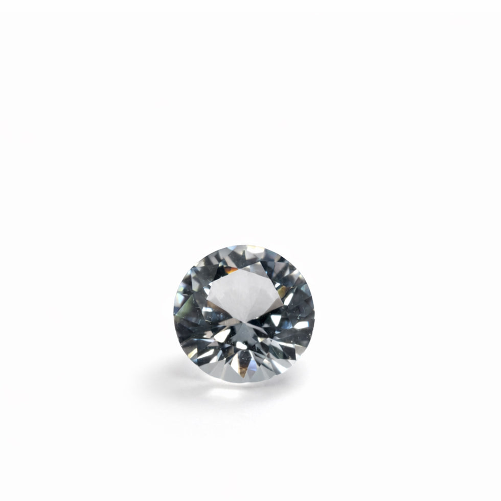 1.45 Carat Natural White Topaz – Colorless Round Brilliant Cut Loose Gemstone from Sri Lanka