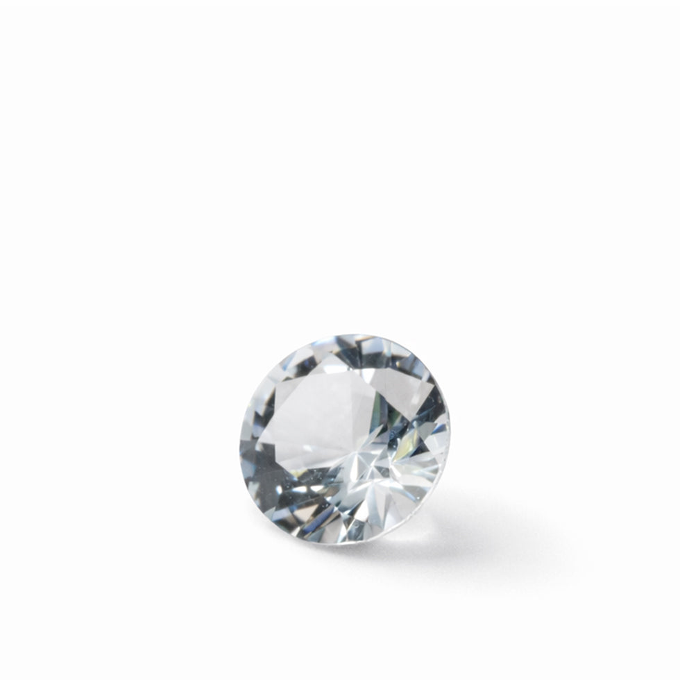 1.45 Carat Natural White Topaz – Colorless Round Brilliant Cut Loose Gemstone from Sri Lanka