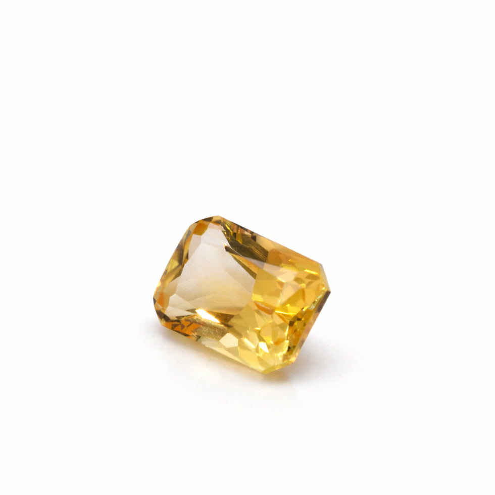 1.50ct Natural Ceylon Golden Citrine – VS Clarity – Rectangle Mixed Cut – Untreated – Ethically Sourced