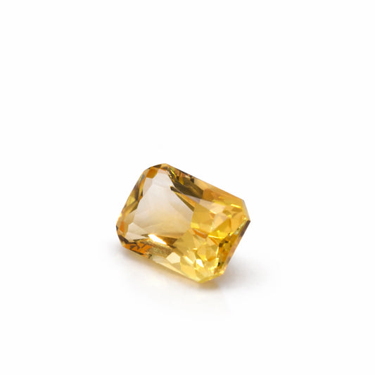 1.50ct Natural Ceylon Golden Citrine – VS Clarity – Rectangle Mixed Cut – Untreated – Ethically Sourced