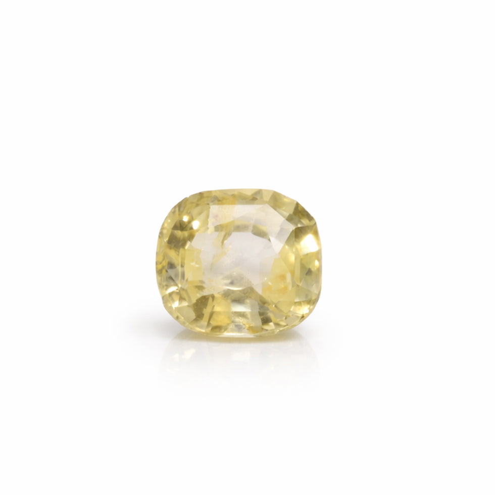 Natural Yellow Sapphire – Premium Unheated Cushion Mixed-Cut Gemstone (1.50 ct)
