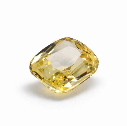 Unheated Ceylon Yellow Sapphire – 1.59 Carat Natural Corundum | Rectangular Cushion Cut | Certified
