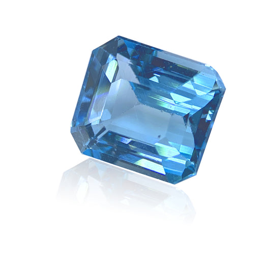 Natural Swiss Blue Topaz – Premium Cushion Mixed-Cut Gemstone (3.00 ct)