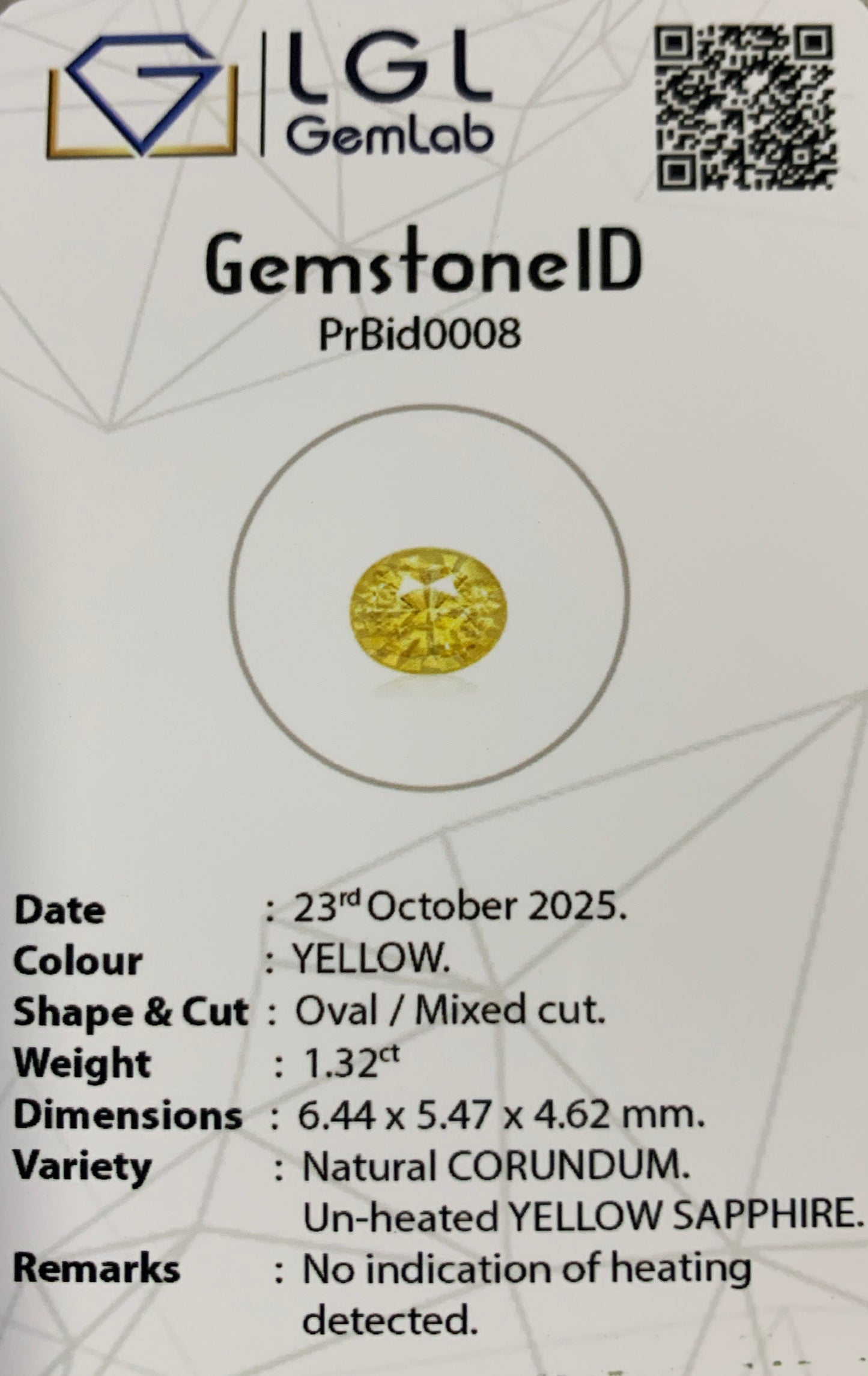 Natural Yellow Sapphire – Premium Unheated Oval Mixed-Cut Gemstone (1.32 ct)